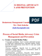Managing Digital Advocacy Crisis and Prevention