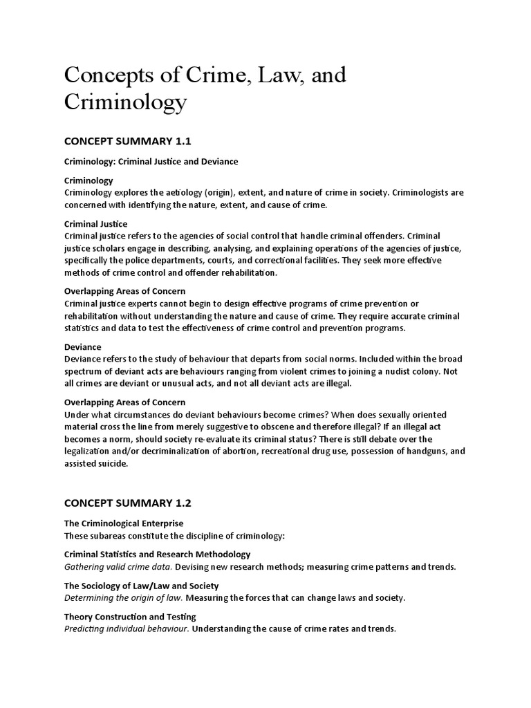 Concepts Of Crime Law And Criminology Pdf Burglary Criminology