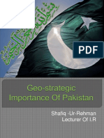 22 January 2014 1 Geo-Strategic Importance of Pakistan