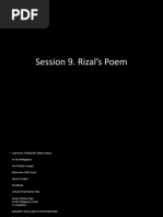 Session 9. Rizal's Poem