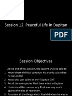 Session 12. Peaceful Life in Dapitan