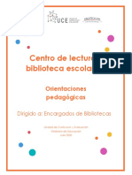 Orientaciones Pedagogicas Bibliotecas Escolares Cra
