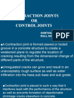Contraction Joints Control Joints