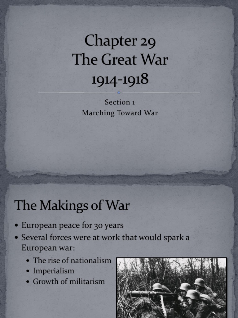 Section 1 Marching Toward War | PDF | Allies Of World War I | Treaty Of ...