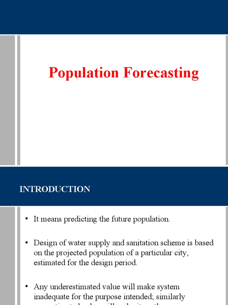 Population Forecasting Methods | PDF | Forecasting | Average