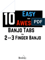 10 Easy But Awesome Banjo Tabs PDF