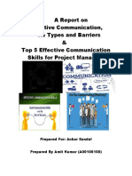 A Report On Effective Communication, Its Types and Barriers & Top 5 Effective Communication Skills For Project Managers