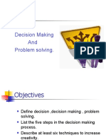 Decision Making and Problem Solving