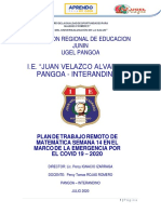 PLAN DE TRABAJO REMOTO SEMANA 14 MATEMATICA 2020 Interandino PDF