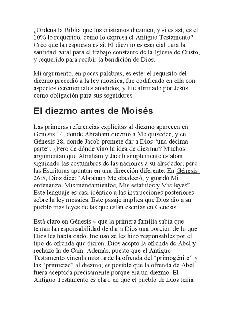 El Diezmo | PDF | Diezmo | Abrahán