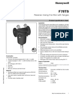 Reverse Rinsing Fine Filter With Flanges: Product Specification Sheet