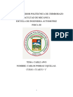 Escuela Superior Politecnica de Chimborazo Facultad de Mecanica Escuela de Ingenieria Automotriz Fisica Iii