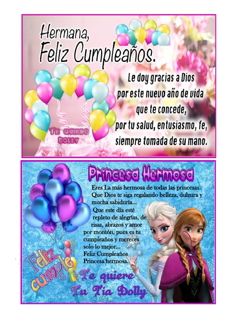 Feliz Cumpleaños, Princesa Hermosa | PDF, image size:768x1024