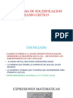 Problema de Aplicacion Sobre El Calculo de Radio Critico