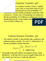 Uniform Random Variables: PDF