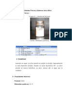 Propiedades Físicas y Químicas de La Sílice y Cuarzo