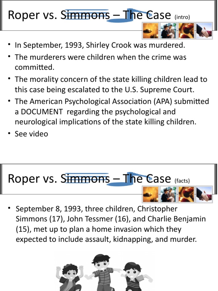 Roper vs. Simmons The Case (Intro) PDF Capital Punishment In The