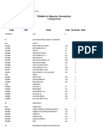 Catálogo de productos de almacén e inventarios