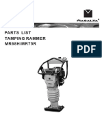 Parts List Tamping Rammer MR68H/MR75R