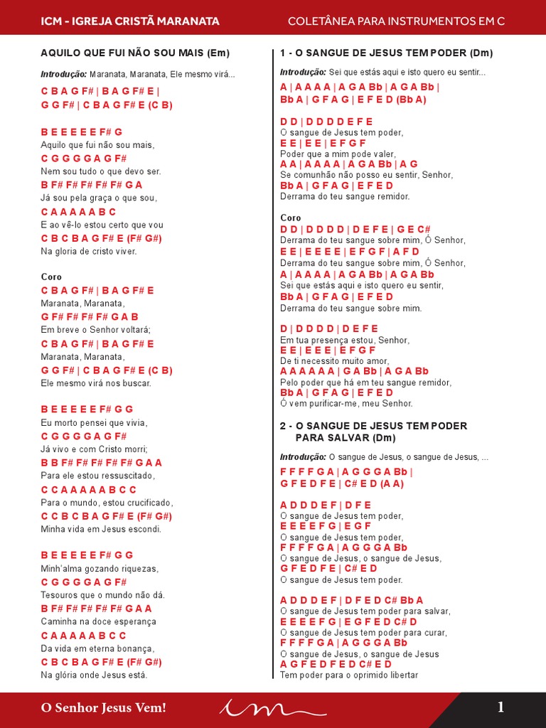 Cifra Melodica PDF Oração Eucaristia