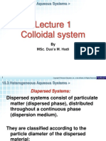 Colloidal System: by Msc. Dua'A M. Hadi