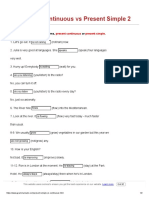 Present Continuous Vs Present Simple Worksheet 2