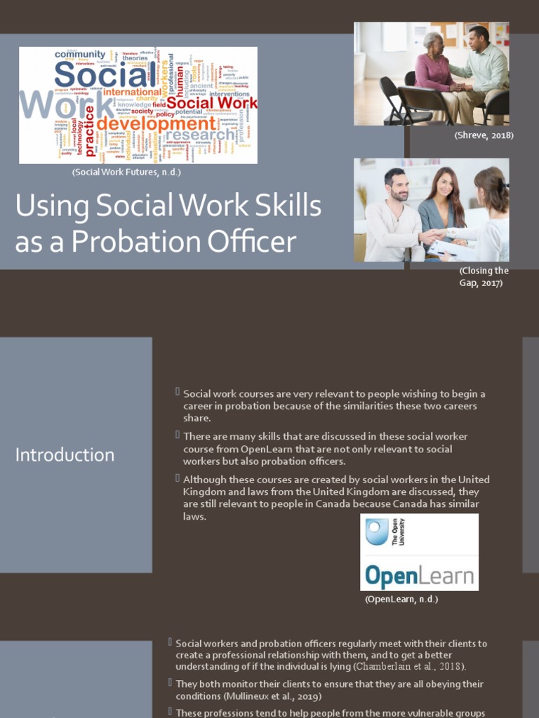 Social Work Skills for Probation Officers | PDF | Social Work ...