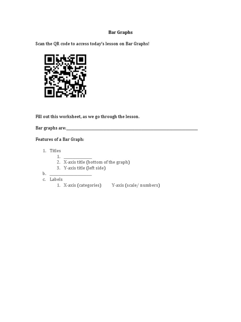 Bar Graphs Lesson & Worksheet | PDF