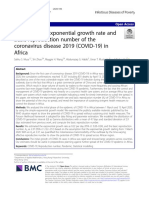 Estimation of Exponential Growth Rate and Basic Reproduction Number of The Coronavirus Disease 2019 (COVID-19) in Africa