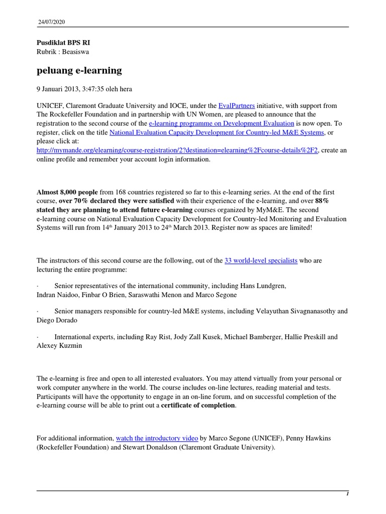 E-Learning for Evaluators | PDF | Educational Technology | Behavior ...