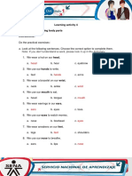 Learning Activity 4 Evidence: Recognizing Body Parts Instructions