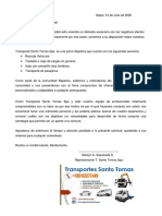 Carta de Presentacion Santo Tomas