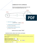 Calcular La Longitud de Una Correa Abierta Que Une Dos Poleas Cuyos Centros Distan 3