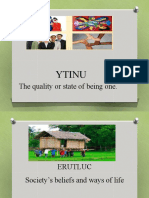 The Quality or State of Being One.: Ytinu