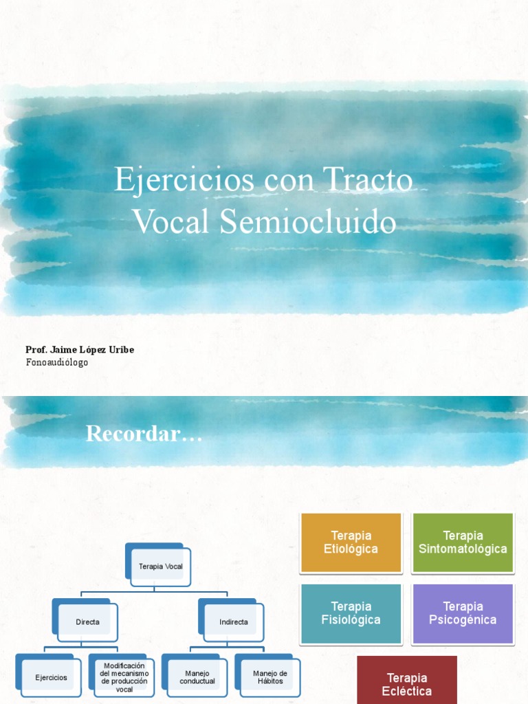 Ejercicios de Terapia Vocal Fisiológica | PDF | Naturaleza | Science