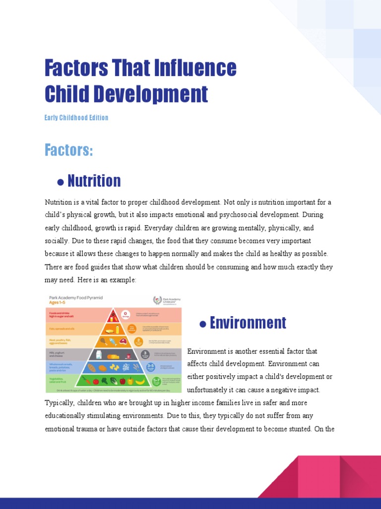 Influences on Child Development | PDF | Childhood | Developmental ...