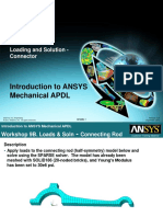 Introduction To ANSYS Mechanical APDL: Workshop 9B Loading and Solution - Connector