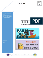 Module English - Parts of The Books