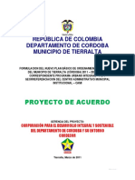 Proyecto de Acuerdo: República de Colombia Departamento de Cordoba Municipio de Tierralta