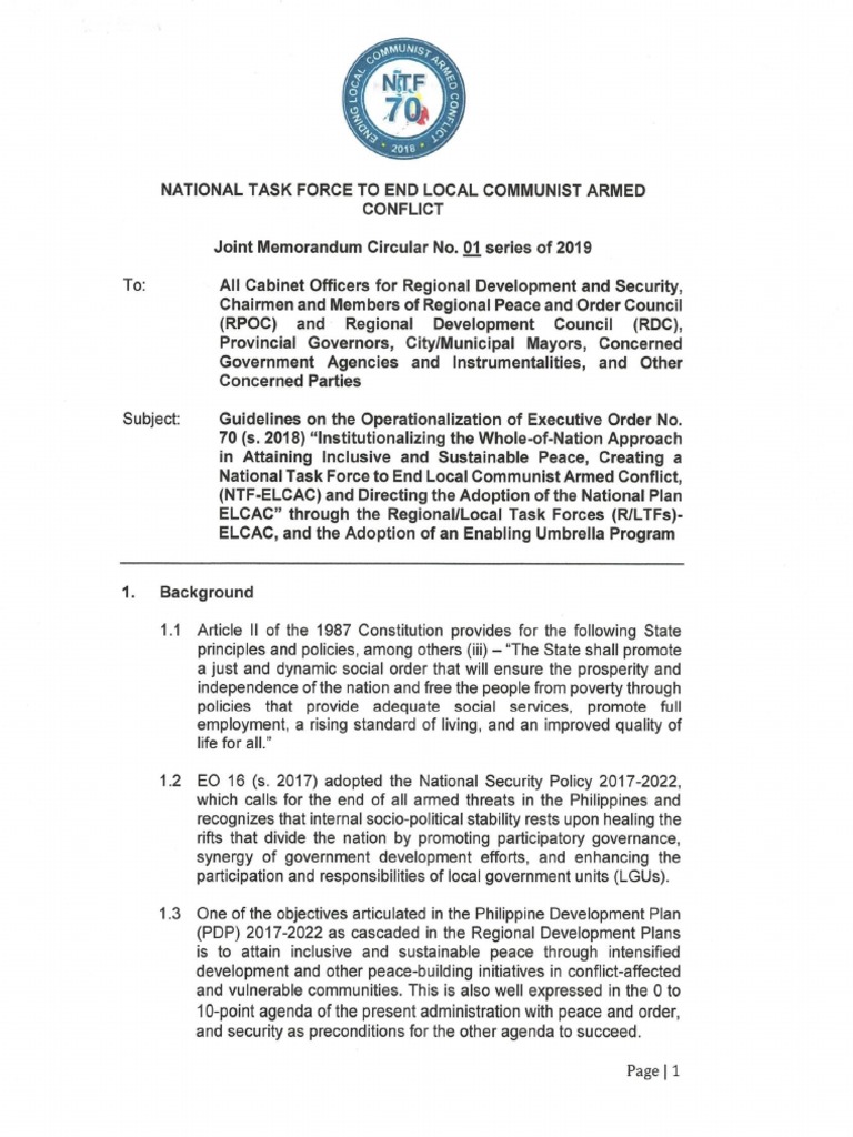 ELCAC NTF JMC No. 01 s. 2019 signed313581964 PDF