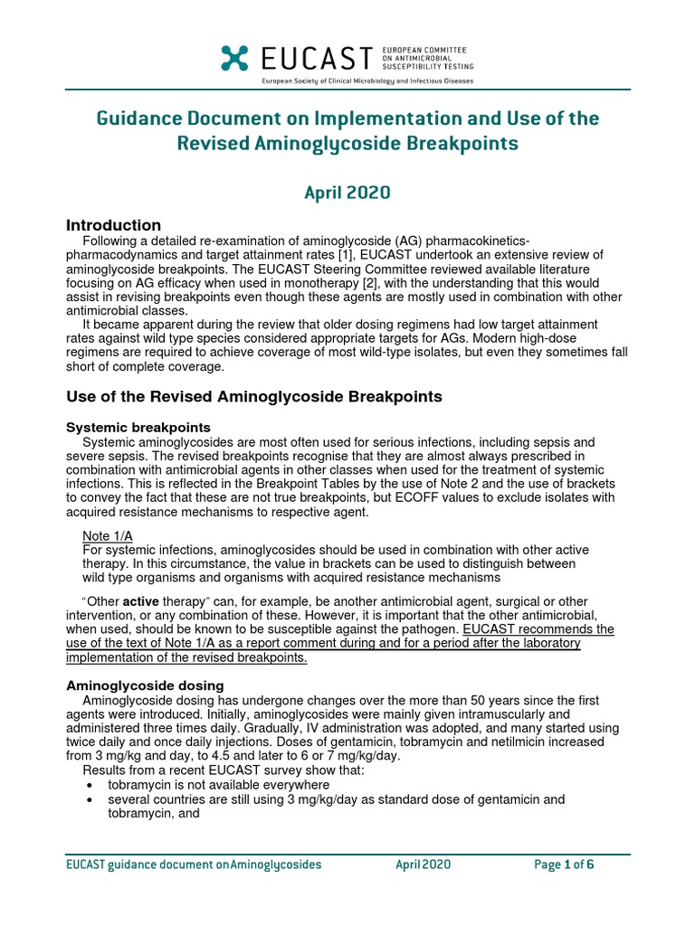 Aminoglycoside Guidance Document 20200424 | PDF | Urinary Tract ...