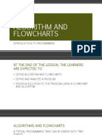 Algorithm and Flowcharts