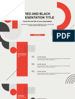 RED AND BLACK Report Free Powerpoint Template - PPTMON