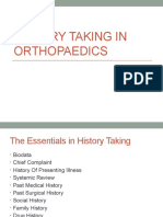 Seminar W1 - History Taking in Orthopaedics