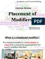 Placement of Modifiers