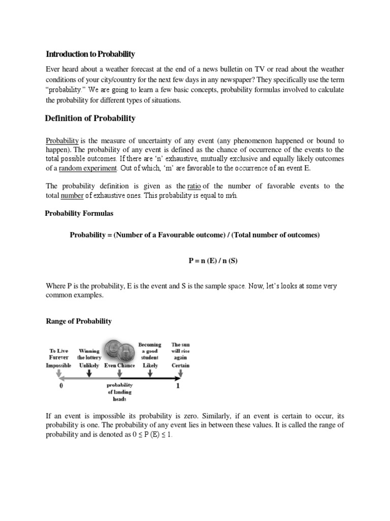 Introduction To Probability Probability Randomness