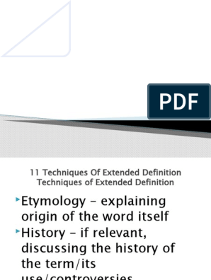 what is extended definition