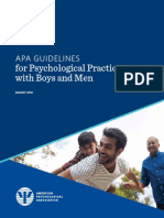 For Psychological Practice With Boys and Men: Apa Guidelines