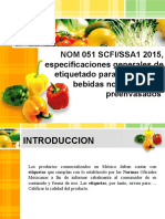 Alimentos Nom 051