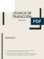 TÉCNICAS DE TRADUCCIÓN: MODULACIÓN